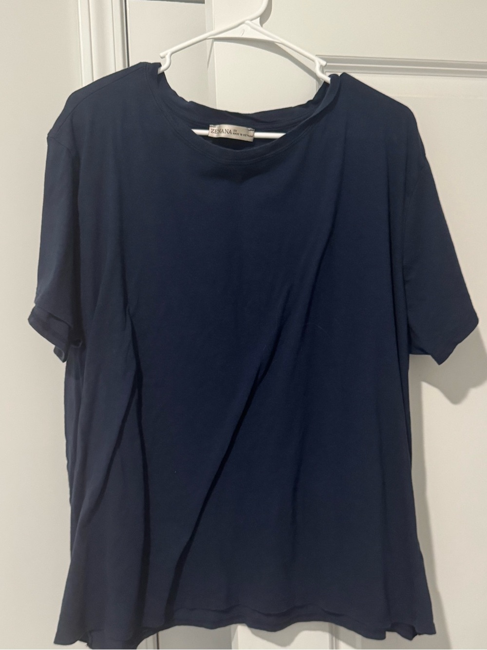Zenana Outfitters Navy Short Sleeve Crewneck Tee